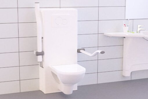 Hoog-laag toilet - Achterwand toiletlift (verticaal) | sta op toilet